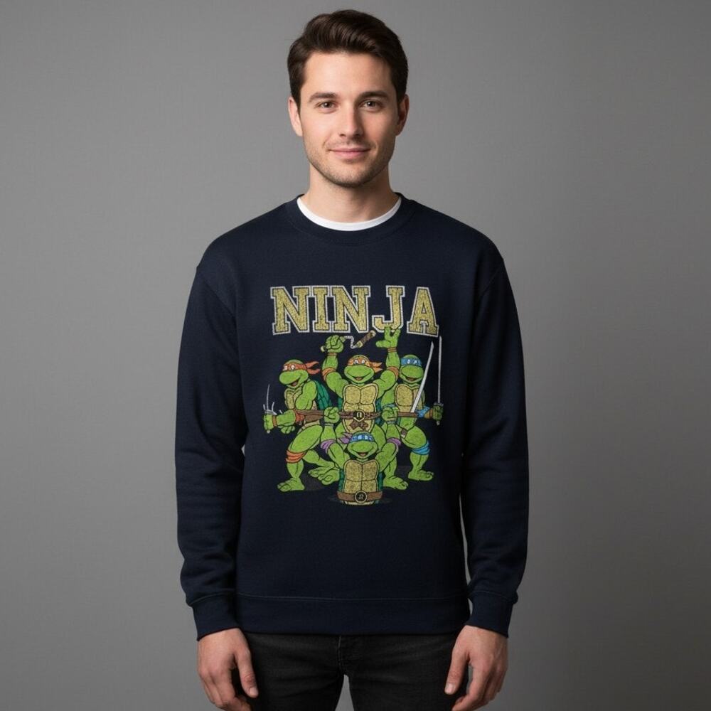 Vintage Men's Freeze Teenage Mutant Ninja Turtles Sweatshirt TMNT Blue Small